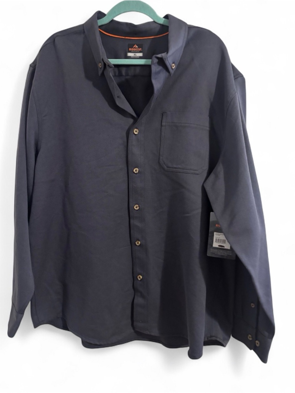 Ridgecut Men's Dark Navy Long-Sleeve Button-Down Shirt